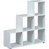 Inter Link - Libreria a 6 cubi - Scaffale con vani a giorno - Divisorio per ambienti - Scaffale a libera installazione - Ripiano per archivi - Melaminico - Compatibile con scatole pieghevoli Winny - Cadore 6