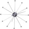 Kare Design orologio da parete Like Umbrella Balls, argento, diametro 60cm, struttira ombrella con palline di decorazione, batteria non inclusa, 60x60x6cm (A/L/P)