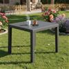 Dmora Tavolo da Esterno SantAgat 78x65x72h cm Nero Antracite 4 Posti Lunghezza Massima 78 cm, Finitura Effetto Rattan Made in Italy
