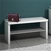 Dmora - Mobile da ingresso Brazzaville, Entratina appendiabiti, Composizione per atrio, Consolle portaoggetti multifunzione, Made in Italy, 80x40h40 cm, Bianco lucido e Antracite