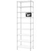 Finnhomy Scaffale a 9 ripiani, altezza 203 cm, 9 ripiani, cromato, stile moderno, ripiani in filo metallico, scaffale a più livelli, scaffale in metallo
