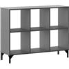 Schildmeyer Smash - Scaffale libreria in legno derivato, grigio antracite, 104,3 x 33 x 82 cm