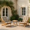 Dmora Set Salotto da Esterno Lyncis Marrone 2 Posti Un Tavolino, Salottino Outdoor Tavolo Tavolino Basso