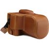 MegaGear Ever Ready - Custodia in pelle per fotocamera compatibile con Canon EOS 2000D (18-55 mm)