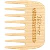 TEK - Pettine Piccolo a Denti larghi in Legno Naturale, Handmade in Italy, per Capelli Folti, Ricci o Mossi, Districante