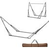 Outsunny Telaio per Amaca Pieghevole 2 in 1, 290 x 92 x 88 cm | Appendiabiti, portata fino a 120 kg, in acciaio, per terrazza, giardino, cortile