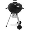 LITTLE BALANCE 3052, Baroud'Fire 570, Barbecue a carbone, con coperchio e ruote, 2 griglie in acciaio inossidabile, termometro, vassoio portacenere rimovibile, Ø 54 cm, 8-12 persone, acciaio smaltato