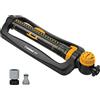 Melnor 65133AMZ Turbo Oscillante W/Timer Sprinkler Bundle, Nero, Giallo