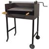 EL ZORRO Imex la Volpe 71535-Barbecue con Leva e Barbecue Inox, 50 x 40 x 100 cm, Colore: Nero