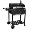 Royal Gourmet Barbecue a Carbone da Legno, Grill a Carbone 100 x 64,5 x 104,5 cm, Carrello per Barbecue con coperchio, Termometro e Manico in Acciaio Inox per Campeggio Giardino