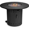 Ultranatura Ambiente Tavolo da Fuoco Rotondo, Carbone, Grill, Ambiente incl. Cappuccio antipioggia, griglia, espandibile, carbone, braciere, barbecue, Nero