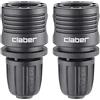 Claber 91009 Goccia a Raccordo Automatico, Nero, Piccolo (Confezione da 2)
