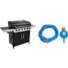 Char-Broil Convective Series 640 B XL Barbecue a gas a 6 bruciatori e bruciatore laterale, finitura nera. & Campingaz Regolatore Di Pressione Del Gas Accessorio Per Barbecue E Grill, 15 x 25 x 5 Cm