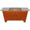 White Fire Barbecue Plancha in acciaio Corten Urban, 70 x 35 x 30 cm