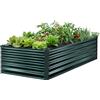 VEVOR Fioriera Rialzata in Metallo Zincata 2030x1020x460 mm, Aiuola Rialzata per Giardinaggio Rettangolare da Esterno Fioriera Rialzata Coltivazione Fiori Verdure Piante Orto Balcone Giardino