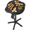 Steba VG250 BBQ Grill VG 250 | Grande Piastra con Diametro di 40 cm | Regolazione Continua della Temperatura | Basso Grasso: Il Liquido per arrostire scorre in Una vaschetta di Raccolta | 1800 Watt