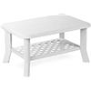 ipae progarden IPAE-PROGARDEN Set da Giardino 2 sedie 1 panchina 1 tavolino Senza Cuscino Bianco - Modello Veranda