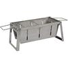 Fire Sense Griglia a carbone pieghevole in acciaio inox 63724, resistente struttura in acciaio inox, per barbecue all'aperto, campeggio, tailgating, viaggi, con borsa per il trasporto inclusa