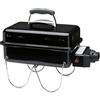 Weber Barbecue a Gas Go-Anywhere | griglia portatile con gambe pieghevoli, accensione a pulsante, smalto resistente, compatto, superficie 42x26cm, nero