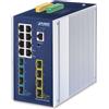 PLANET Planet TSN-6325-8T4S4X IP30 DIN-rail Industrial L3 8-Port 10/100/1000T + 4-port 1G/2.5G SFP + 4-Port 10G SFP+ Managed TSN Switch TSN-6325-8T4S4X
