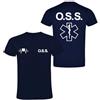 Handmade Generico T-Shirt in Cotone Adatto per OSS 118 Soccorso con Stampa Bianca Fronte e Retro NM