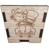 CandleSweetCandle - 3 PEZZI Vasetto personalizzato in legno per piantine grasse per bomboniera o segnaposto battesimo, comunione, matrimonio. Piantina non inclusa (Matrimonio auto)