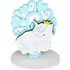 Albalù Bomboniera Battesimo Nascita Celeste - Segnaposto Albero della Vita in Legno con Applicazione Unicorno 6,5x8 cm - Bomboniere Nascita