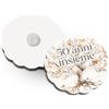 Albalù Bomboniera Magnete 50 Anni di Matrimonio Albero della Vita in Legno Personalizzabile Nomi - Bomboniere Nozze d'Oro Anniversario Calamita 5x5 cm