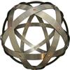 Discoverying Genesa Genesa Pentasfera in Acciaio Inox, 25cm di diametro, fasce larghe 20mm, intrecciate simmetricamente e fissate con rivetti in rame