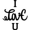 style4us Adesivo ambigramma I LOVE U riflesso leggerai, I HATE U