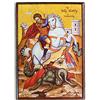 S&K BYZANTINE ICONS SAN GIORGIO IL GRANDE MARTIRE, A CAVALLO-Icona greco-ortodossa bizantina