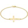 Handmade Croce bracciale con nome 14K oro con nome battesimo ragazza primo comunione Festa della Mamma Natale anniversario