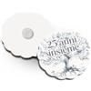 Albalù Bomboniera Magnete 25 Anni di Matrimonio Albero della Vita in Legno Personalizzabile Nomi - Bomboniere Nozze d'Argento Anniversario Calamita 3x3 cm