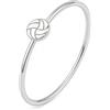 Handmade Argento sterling 925 Sports sfera anello delicato impilabile anello gioielli di Giorno di Gioco per ventaglio