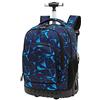 SYDARSYN Zaino Trolley con Ruote per Studenti - Scuola Media Elementare, Viaggio - Cartella Unisex per Ragazze e Ragazzi - 48x32x22 cm