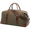 SID & VAIN® borsa viaggio tracolla vera pelle Lennox grande borsone bagaglio a mano sportiva duffle bag weekend uomo donna verde prodotto artigianale