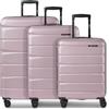 Franky Munich 4.0 - Trolley a 4 ruote, Shiny Rose Shiny, Kofferset (3-teilig) erweiterbar, Set di valigie