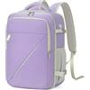 Lekesky Zaino Ryanair 40x30x20 Espandibile 24-30L da Viaggio, Viola | Tasca umida e scomparto PC 15, Bagaglio a mano 40x30x20 Ryanair/EasyJet, Idrorepellente, tasche interne, per uomo e donna