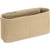 QUARKZMAN Organizzatore Per Borsa, Inserto Portatile In Feltro Con Cerniera E Scomparti Multipli Per Borsa A Tracolla O Tote, 19 x 5 x 10 cm, Beige