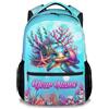 Generic Zaino personalizzato per bambini - Borsa da scuola personalizzata per cavalli per ragazze con nome 17 pollici borsa per libri per studenti della primaria media, Viola, One Size