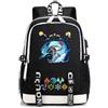 Huacaiyu Anime Genshin Impact Zaino da uomo per la scuola, per laptop, con Kazuha Raiden Xiao Casual Viaggio Zainetto Impermeabile di Grande Capacità, nero Classico