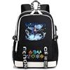 Huacaiyu Anime Genshin Impact Zaino da uomo per la scuola, per laptop, con Kazuha Raiden Xiao Casual Viaggio Zainetto Impermeabile di Grande Capacità, nero Classico