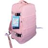 Generico Zaino da Viaggio Ryanair 40x30x20 Approvato Da Tutte Le Compagnie Aeree Europee Bagaglio da Cabina No Supplemento No Extra Costi Ryanair Wizz Air EasyJet Vueling AeroItalia Volotea (Rosa)