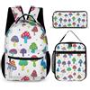 rayprint Set zaino per laptop con borsa per il pranzo e borsa per il trucco da viaggio (Fungo (16))