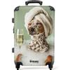 NoBoringSuitcases.com NoBoringSuitcases© Trolley Medio Rigido Valigia Media Da Viaggio Aereo | 67x43x25 cm - Leggera Ruote Valigie Stiva M Suitcase Luggage Trolly Light Cane - Champagne - Asciugamano