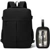 Treer Borse da Cabina Per Ryanair, 40x30x20 Impermeabile (Nero) | Zaino per Ryanair Bagaglio a Mano Zaini Borsa, 20L Zaino da Viaggio Cabina Travel Viaggio Casual Daypack per Pc Portatile