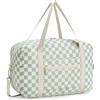 Narwey Ryanair Cabin Bags 40X30X20 - Borsa da viaggio leggera, Z-checkerboard Verde Menta (con Tracolla), 40x30x20cm, Classico