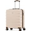 Flight Knight Valigia Da Viaggio Leggera 56x45x25 Cm Bagaglio A Mano Guscio Rigido Con Maniglia Telescopica In Alluminio 8 Ruote Spinner Serratura TSA Approvata EasyJet Jet2 Cabina