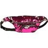 LA HUATE Marsupio da donna con paillettes luccicanti marsupio glitterato cintura fibbia regolabile marsupio lucido marsupio a tracolla borsa a tracolla, Q-rosa + argento, Marsupio da donna con