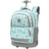 FEEIMOL Zaino Scuola Trolley per Ragazze, 40L Zaini con Ruote per Bambini per Scuola e Viaggi, Verde